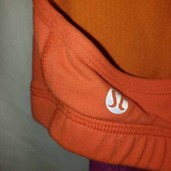 Lululemon No Limits Workout Exercises Top Women's Size 6 Purple Orange Pre-owned - Picture 3 of 4